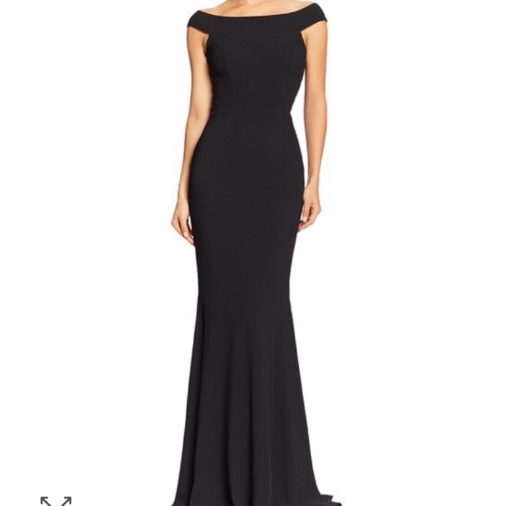 Dress the Population black off the shoulder dress - Picture 2 of 2